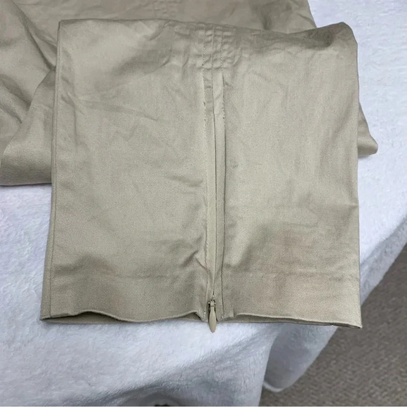Tribal tan size 12 cropped pants zippers on the backs of the legs real pockets - Picture 8 of 8